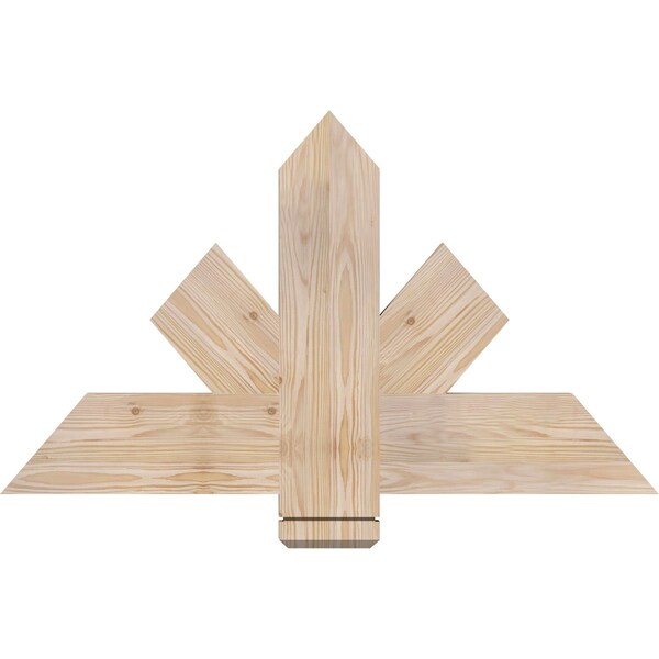 Ekena Millwork Kennewick Smooth Timber Gable Bracket, Douglas Fir, 36"W x 21"H x 1 1/2"D x 5 1/2"F, 14/12 Pitch GBW036X21X0206KEN00SDF - main